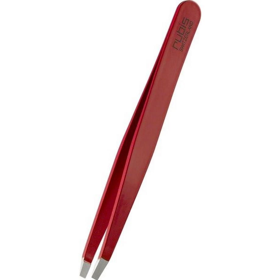 Rubis  Pinzette gerade, rot, Inox 