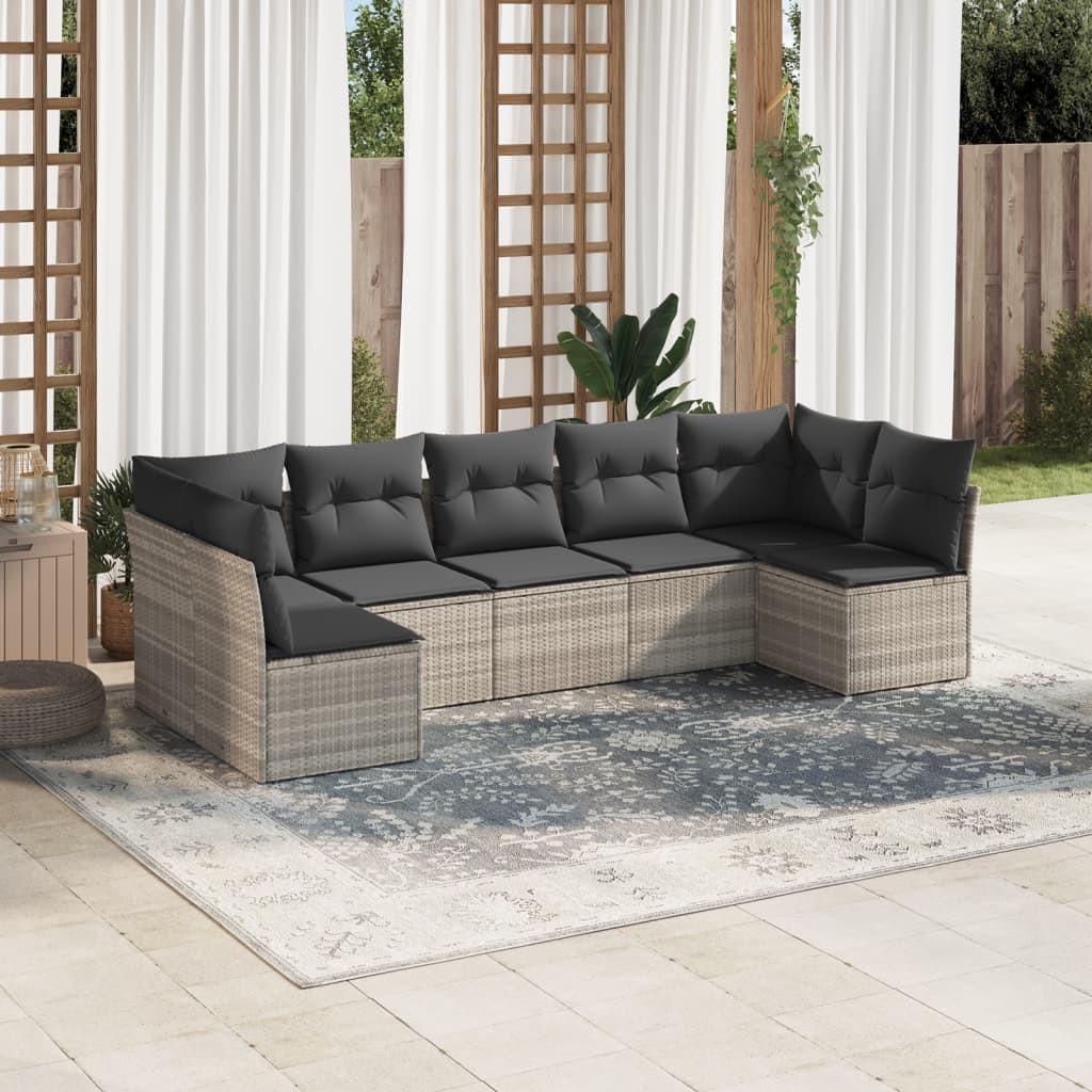 VidaXL set divano da giardino Polirattan  