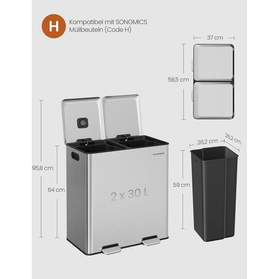 Songmics Abfalleimer  