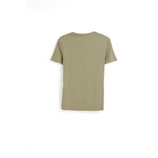 Bellemere New York  T-shirt in cotone con grande scollo a V 160G 