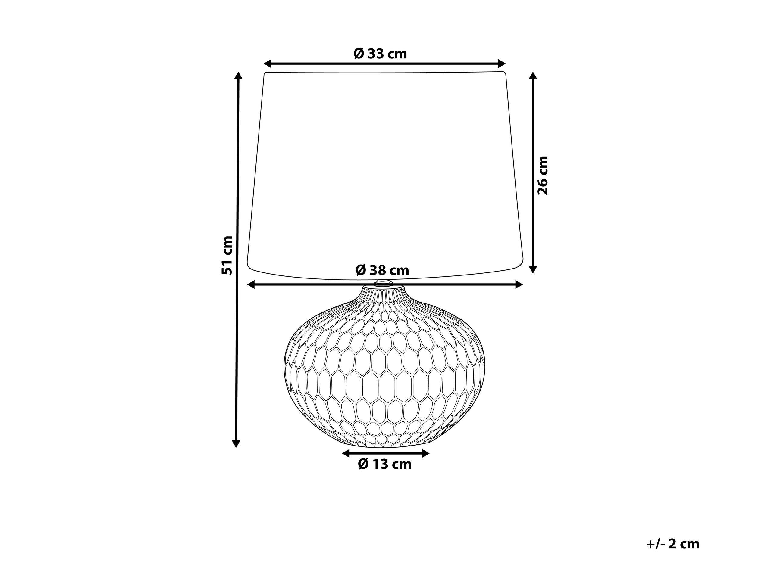 Beliani Lampe à poser en Céramique Moderne PIRITA  