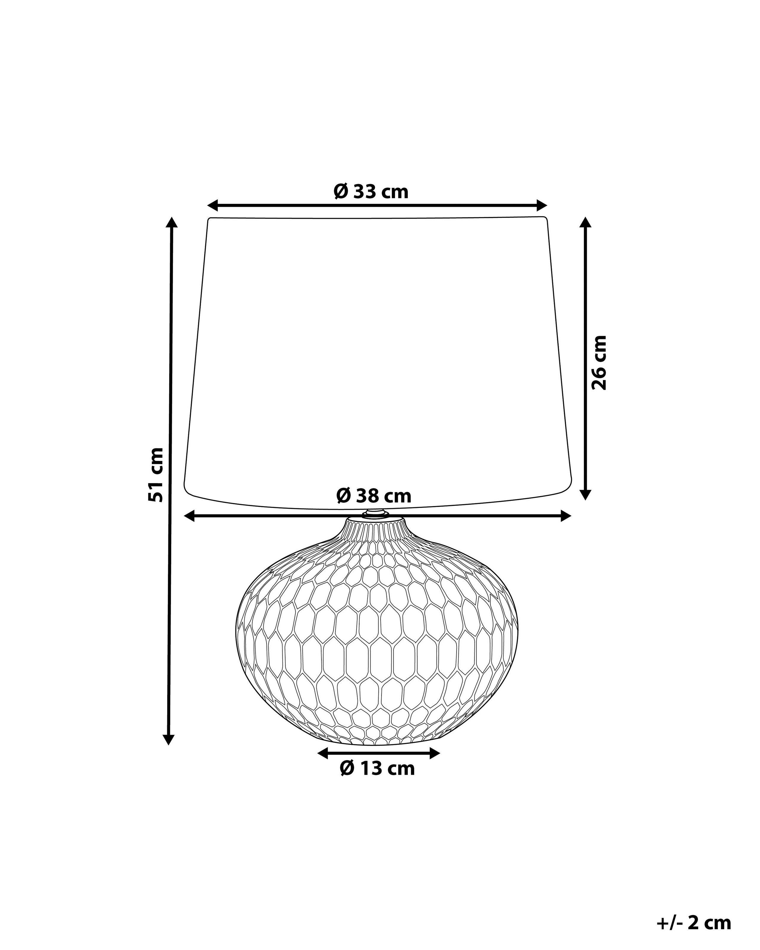 Beliani Lampe à poser en Céramique Traditionnel PIRITA  