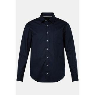 JP1880  Camicia dalla vestibilità moderna con maniche lunghe e colletto ad apertura inglese e in versione tall blu scuro 