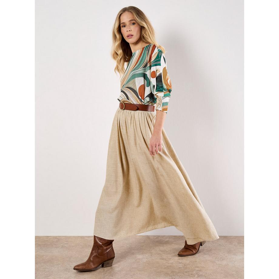 APRICOT Schimmerndes Stricktop Swirl Print  