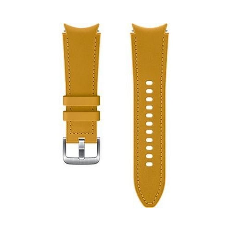 Bracelet hybride en cuir pour montre connectée  Galaxy Watch4 Classic S/L Jaune moutarde