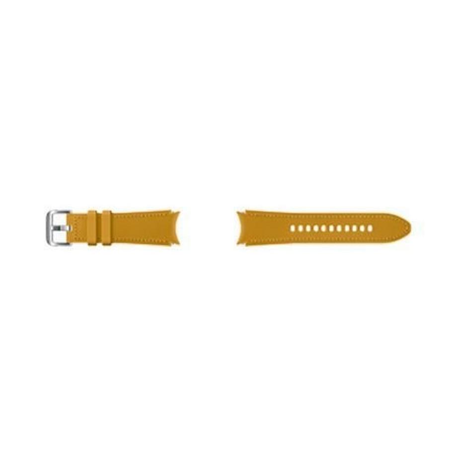 SAMSUNG  Bracelet hybride en cuir pour montre connectée  Galaxy Watch4 Classic S/L Jaune moutarde 