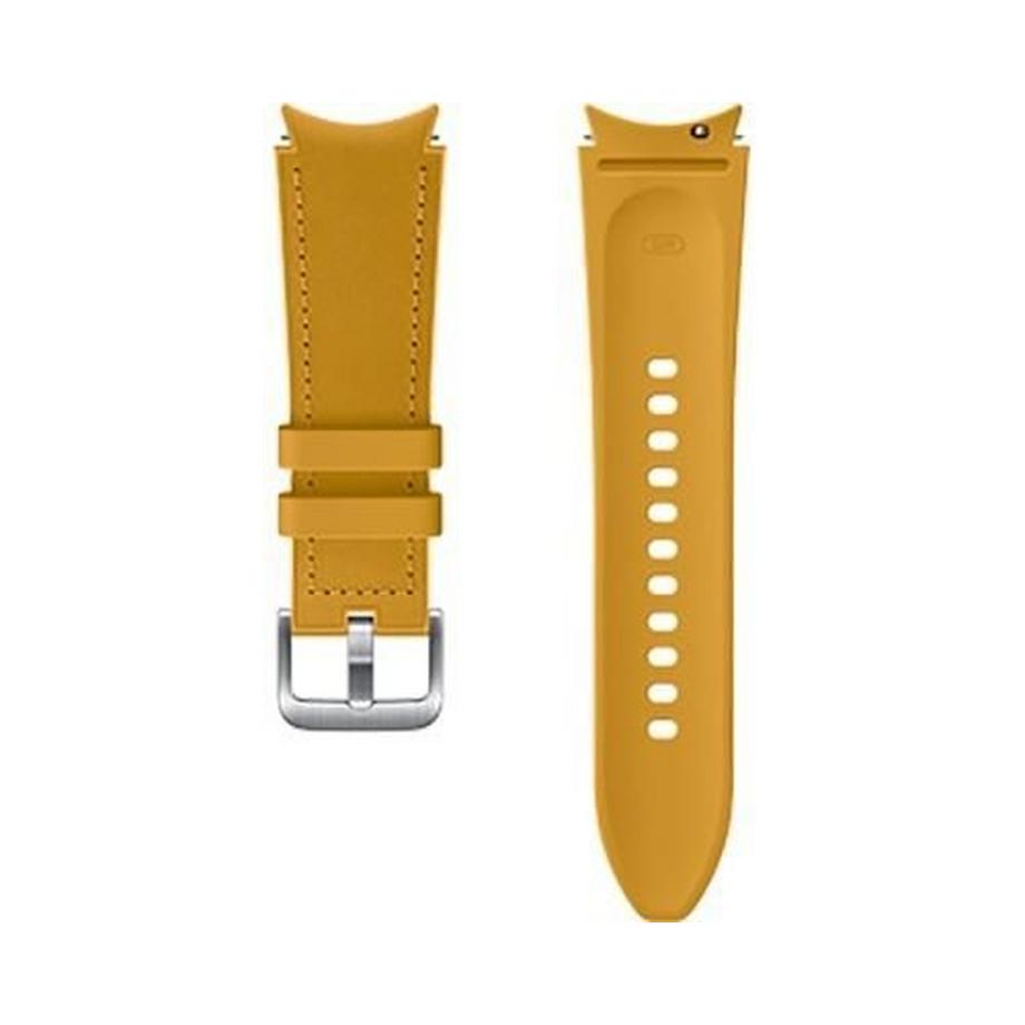 SAMSUNG  Bracelet hybride en cuir pour montre connectée  Galaxy Watch4 Classic S/L Jaune moutarde 