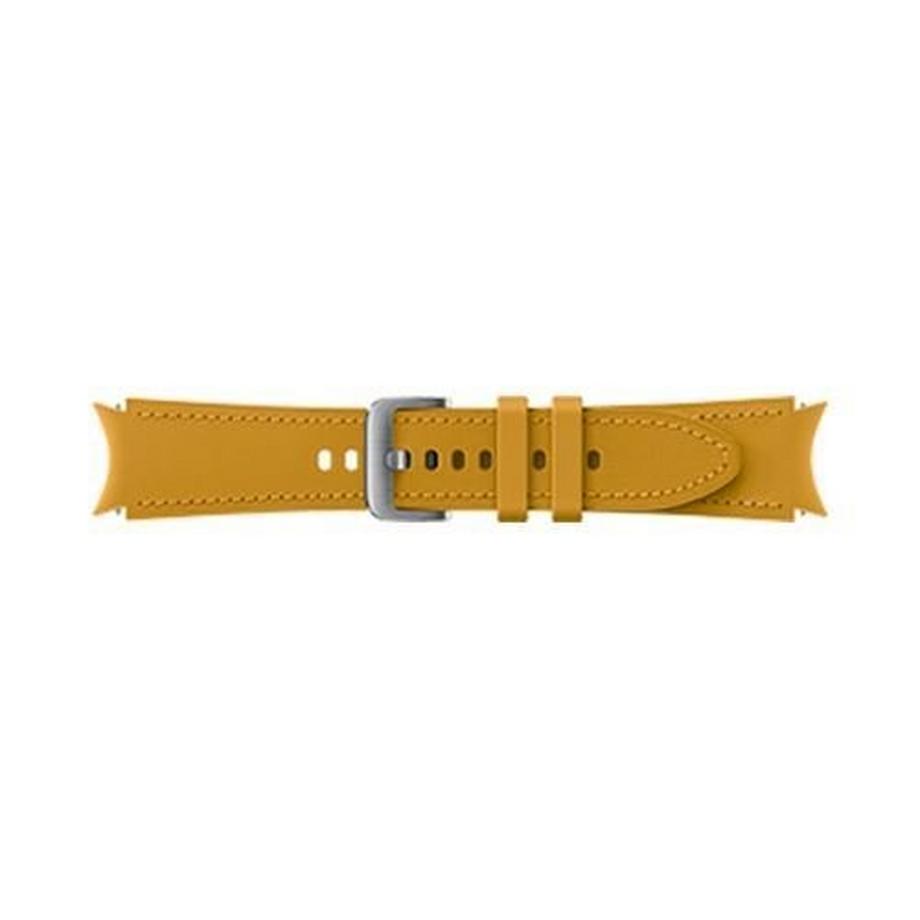 SAMSUNG  Bracelet hybride en cuir pour montre connectée  Galaxy Watch4 Classic S/L Jaune moutarde 