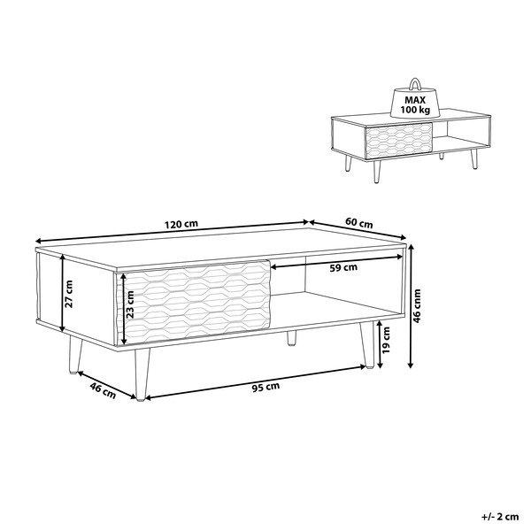 Beliani Table basse en Panneau de particules Moderne SWANSEA  