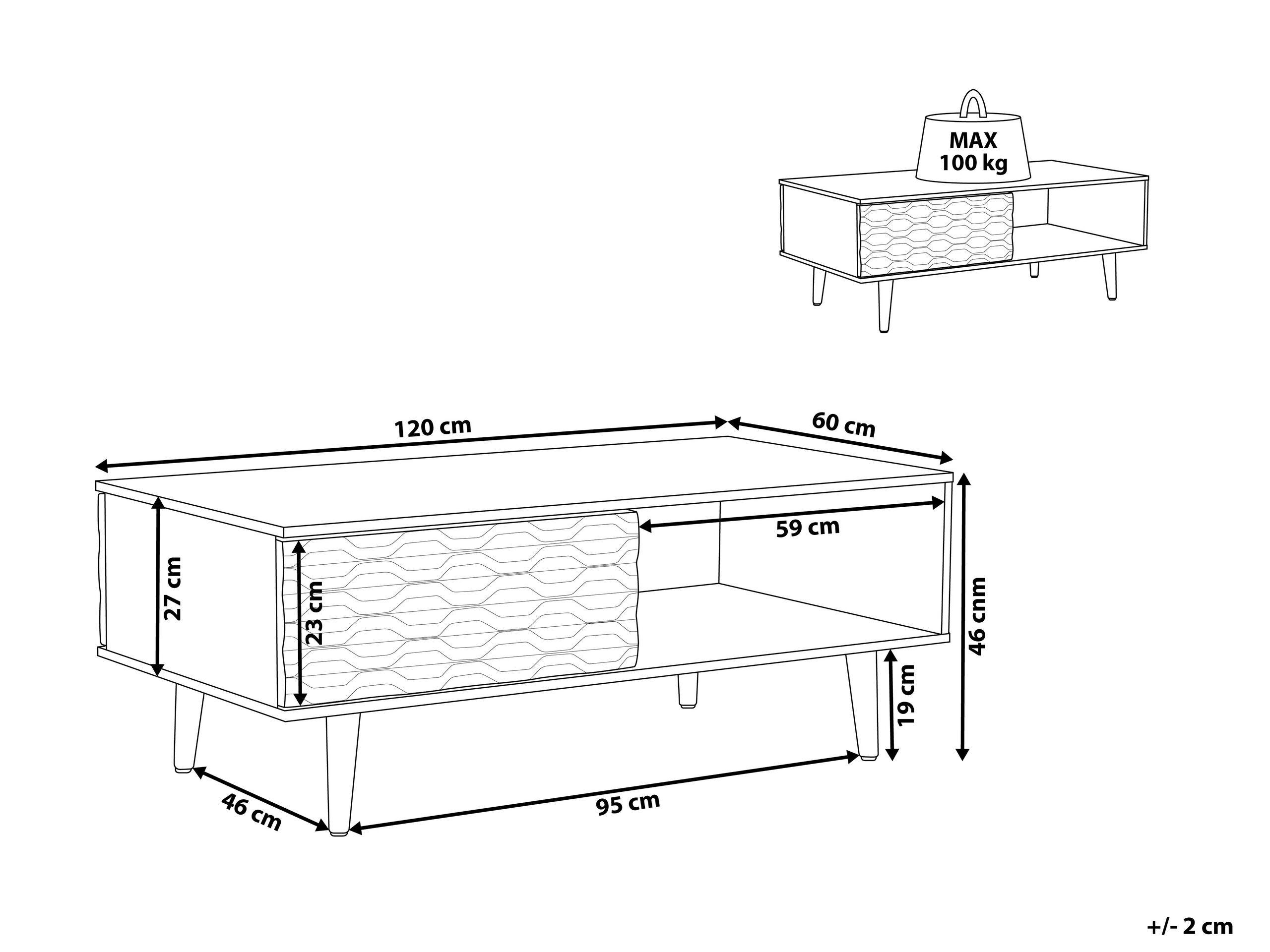 Beliani Table basse en Panneau de particules Moderne SWANSEA  