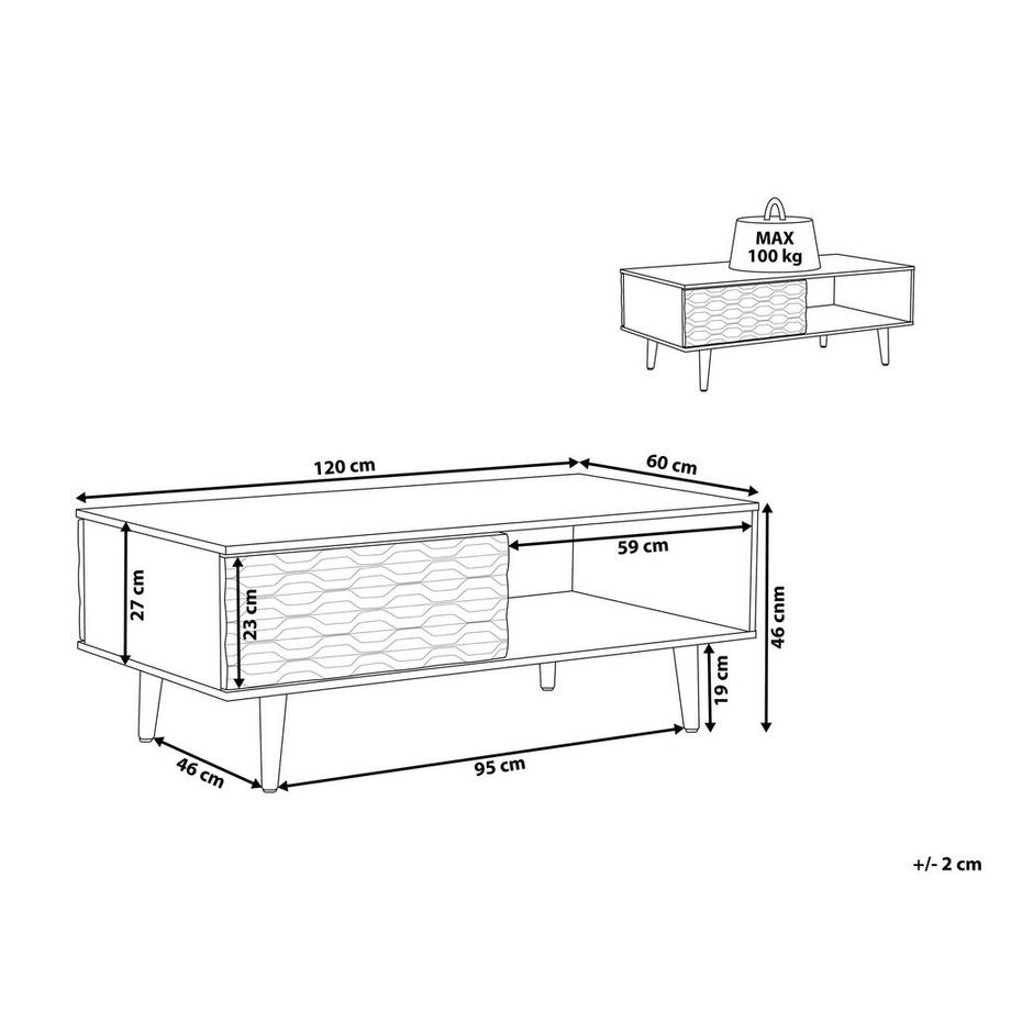 Beliani Table basse en Panneau de particules Moderne SWANSEA  