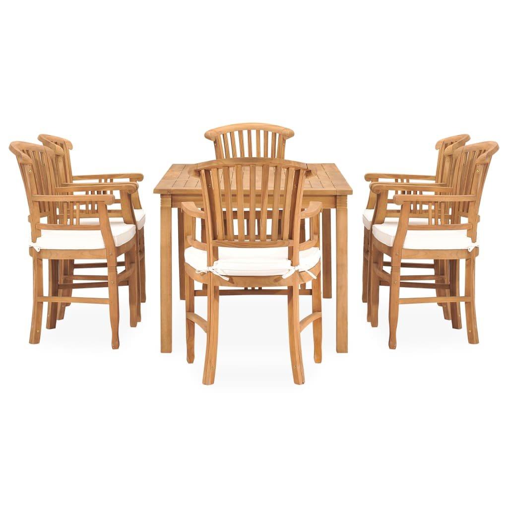 VidaXL set da pranzo da giardino Teak riciclato  