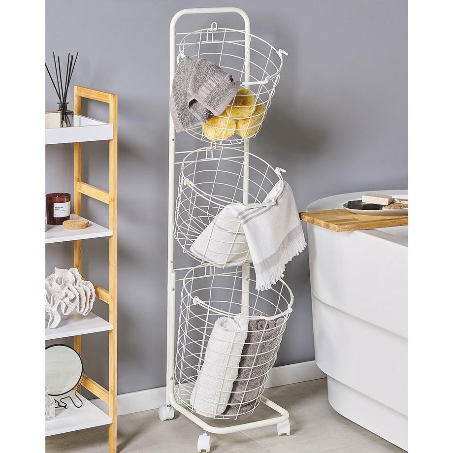 Beliani Korbständer aus Eisen Industriell AYAPAL  