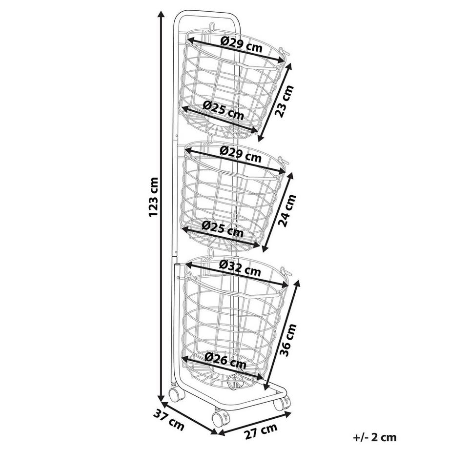Beliani Korbständer aus Eisen Industriell AYAPAL  