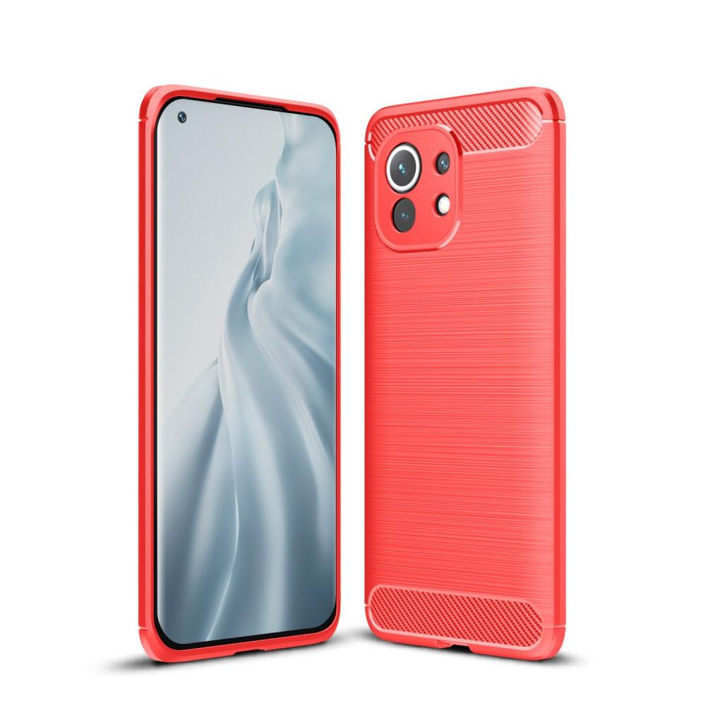 Cover-Discount  Custodia Xiaomi Mi 11 - Metallo Aspetto Carbonio Gomma 