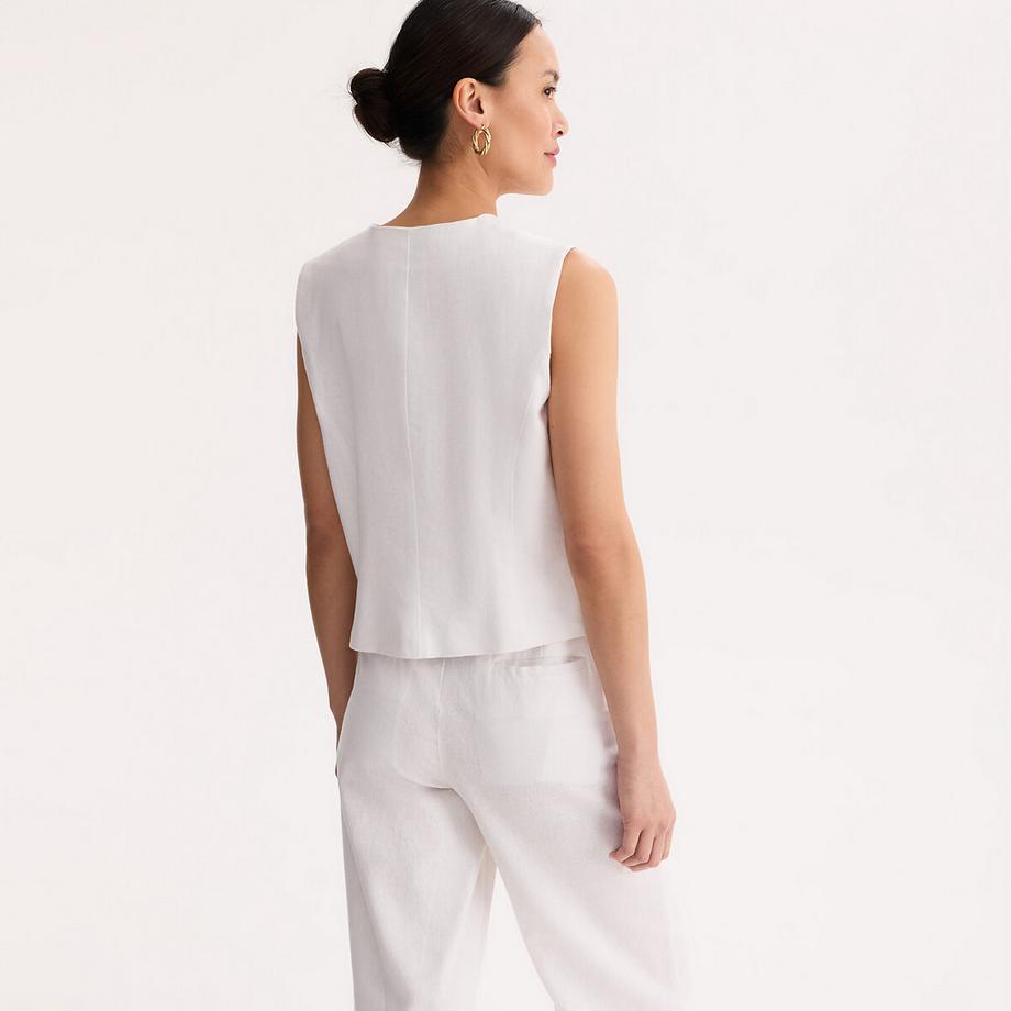 La Redoute Collections Gilet sans manches boutonné  