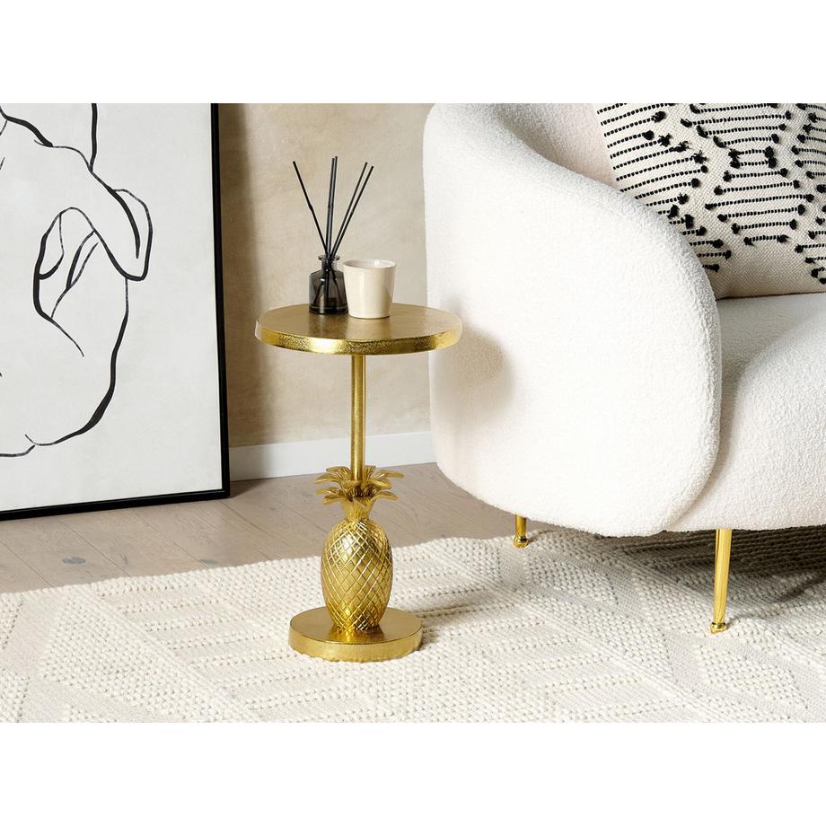 Beliani Table d'appoint en Aluminium Glamour PANNOUVRE  