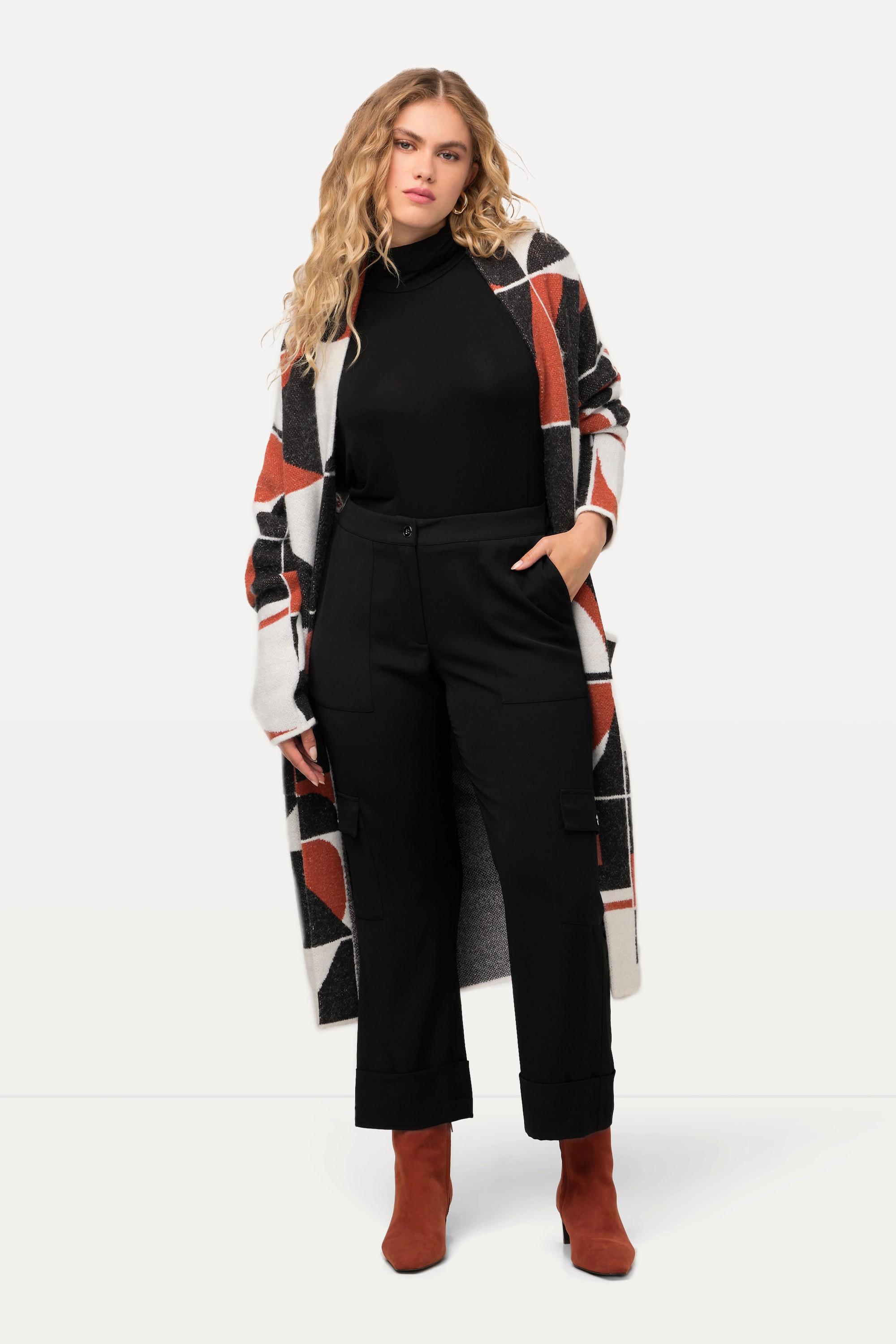 Ulla Popken Mandy Weites Bein Cargohose Komfortbund  