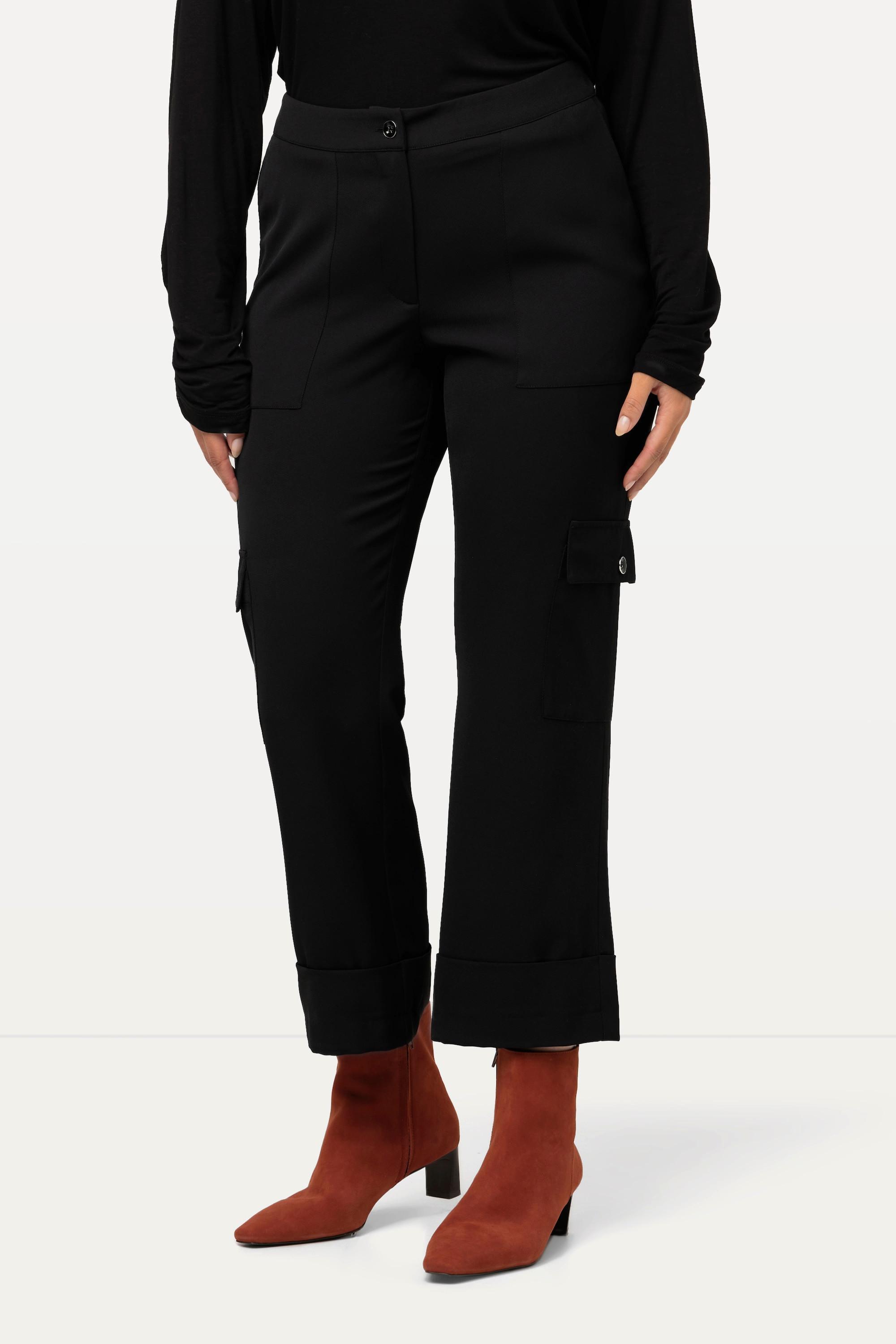 Ulla Popken Mandy Weites Bein Cargohose Komfortbund  