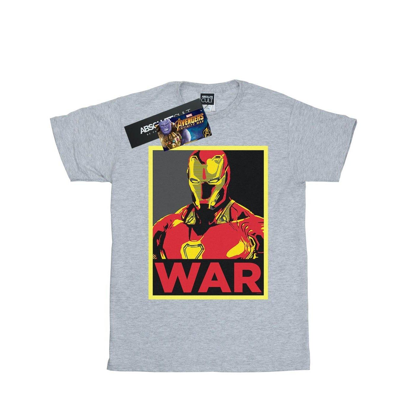 Image of Avengers Infinity War Iron Man War Tshirt Herren Grau M