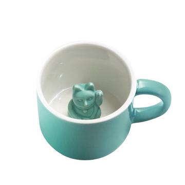 Maneki Neko Winkekatze Tasse türkis