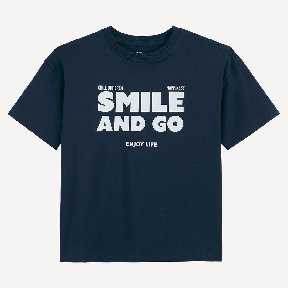 La Redoute Collections  T-shirt manches courtes à message 