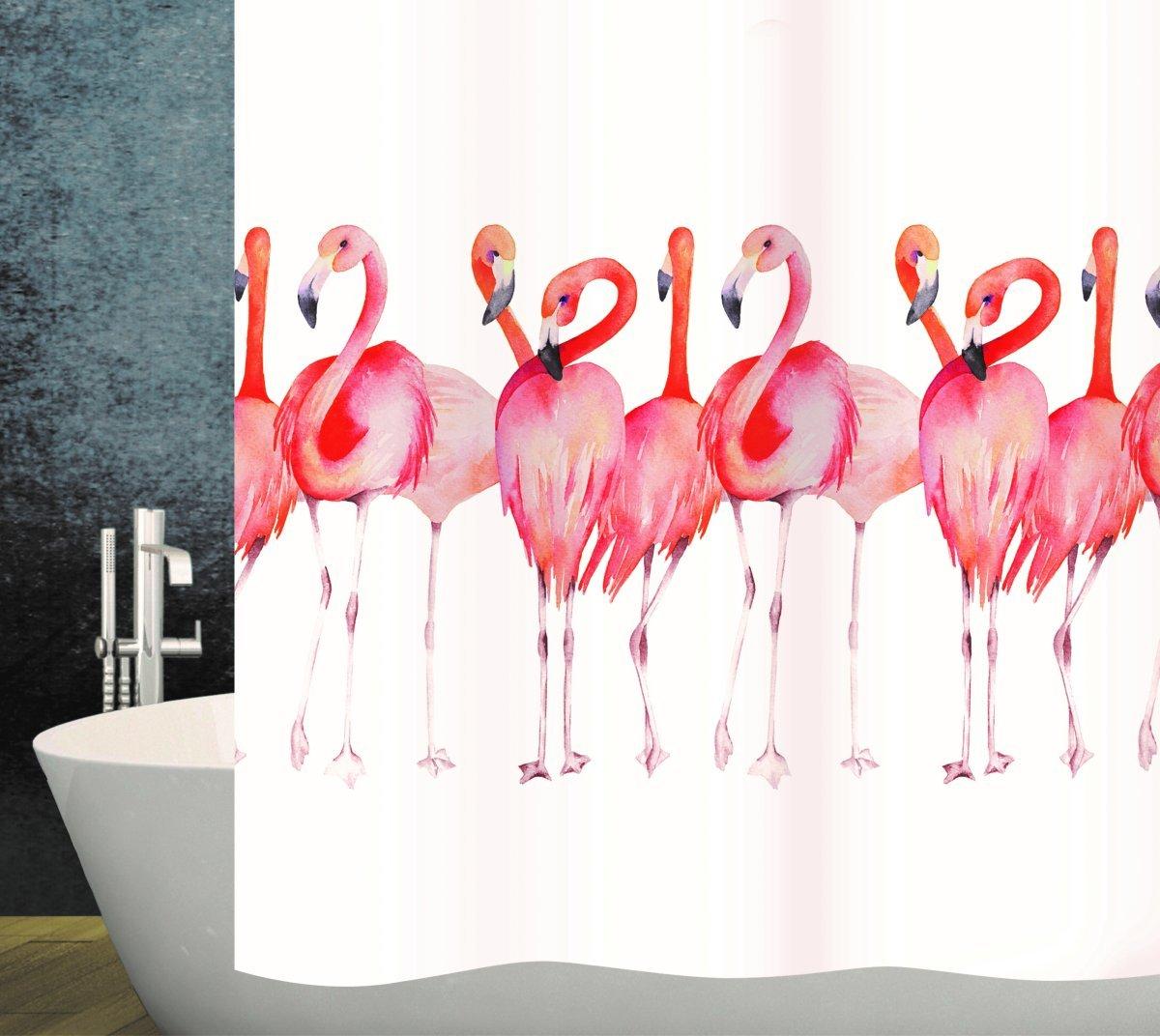 diaqua Duschvorhang Textil Flamingo  