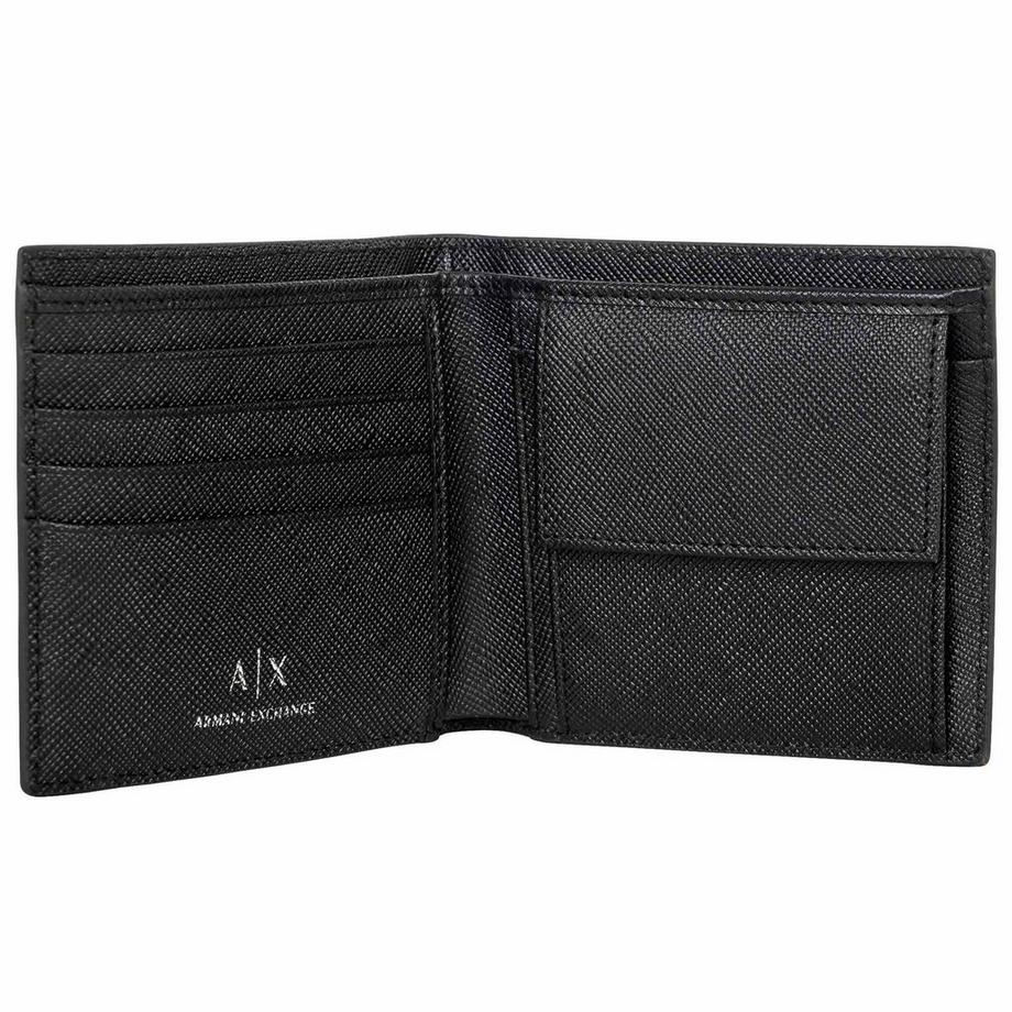 Armani Exchange Portefeuille Bifold Barcelona avec Compartiment pour Pièces  