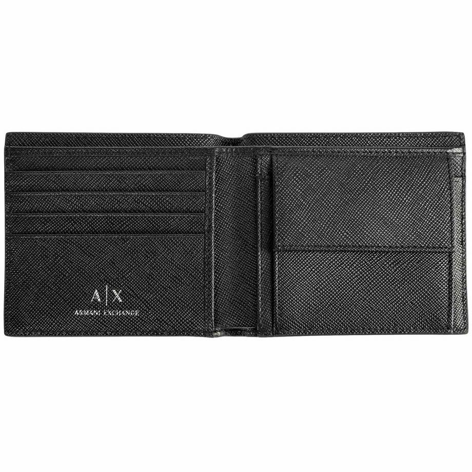 Armani Exchange Portefeuille Bifold Barcelona avec Compartiment pour Pièces  