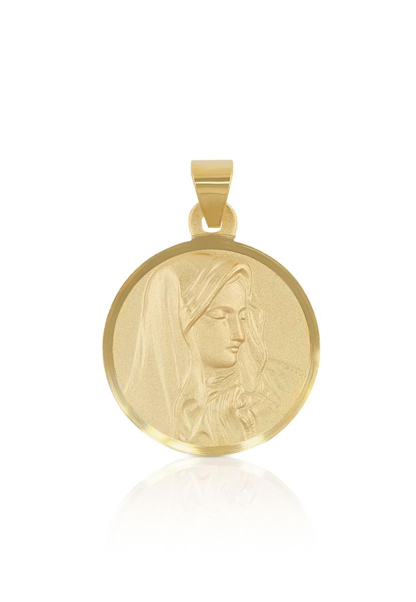 Image of Anhänger Medaille Dolorosa Gelbgold 750, 14mm, 22x14mm Damen Gelbgold ONE SIZE