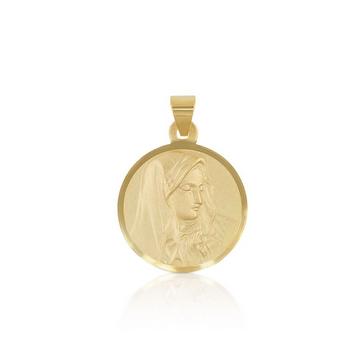 Anhänger Medaille Dolorosa Gelbgold 750, 14mm, 22x14mm