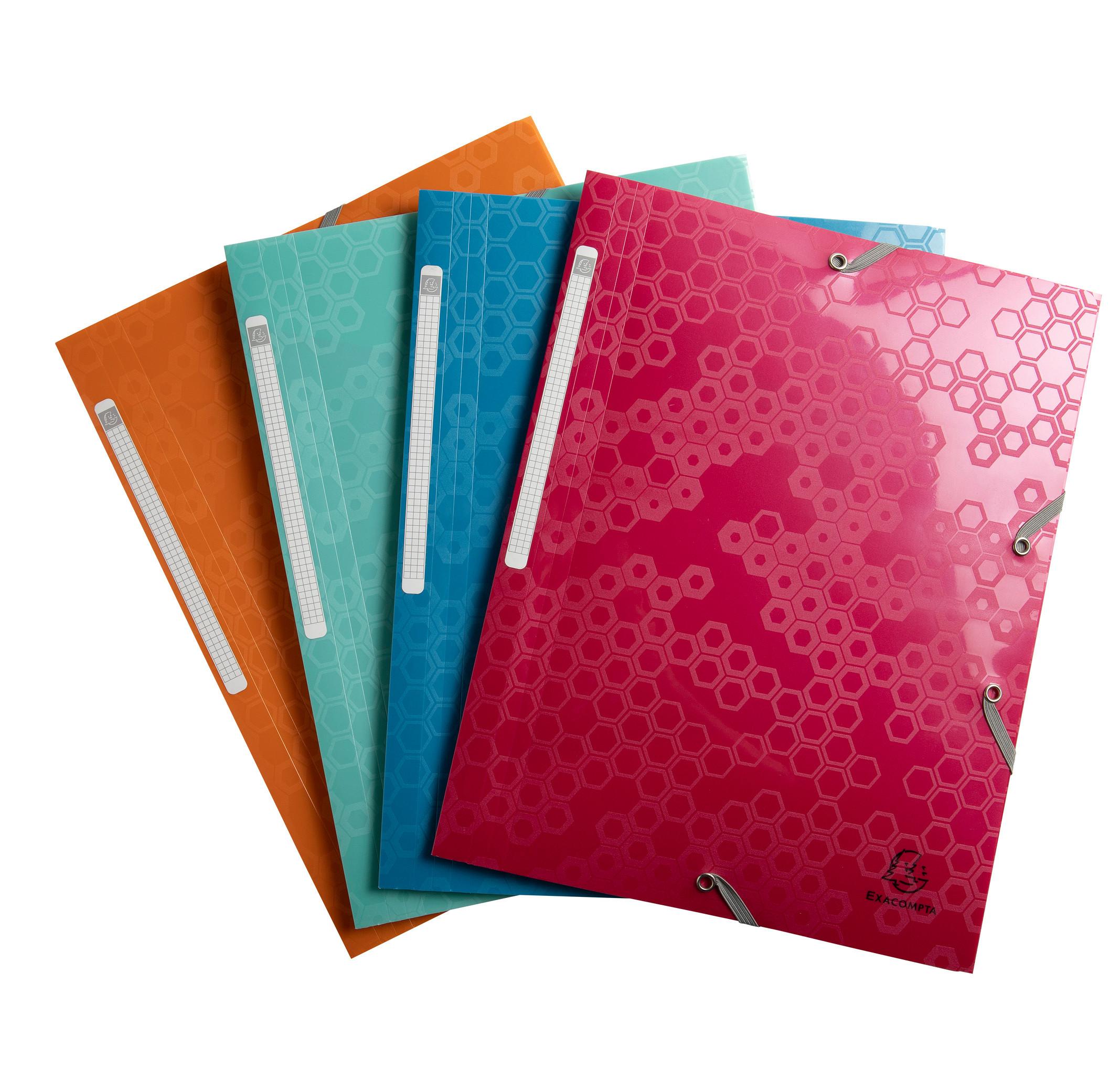 Image of Sammelmappe A4 mit Gummizug und 3 Klappen, Recycling-PP, Maïa - x 24 Sammelmappe A4 mit Gummizug und 3 Klappen, Recycling-PP, Maïa - x 24