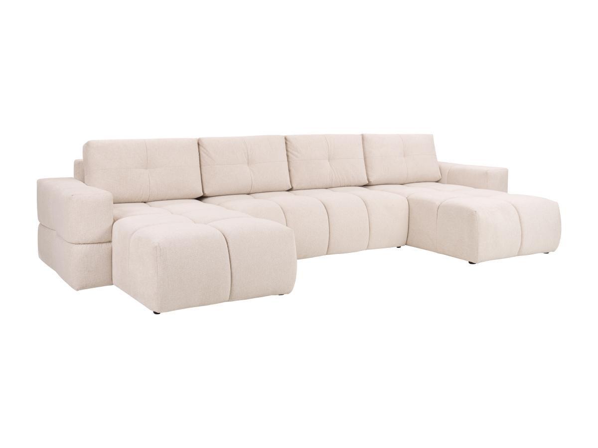 Image of Wohnlandschaft mit Schlaffunktion - Stoff - Beige - TRIMALDI Wohnlandschaft mit Schlaffunktion - Stoff - Beige - TRIMALDI