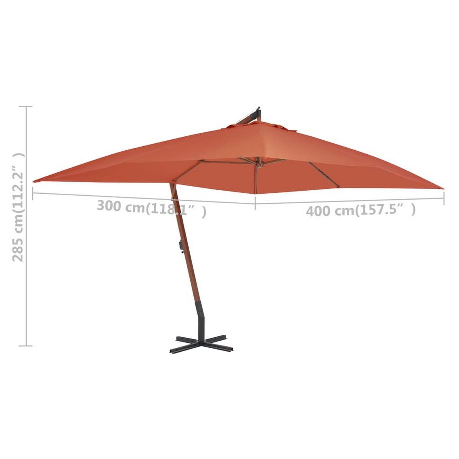 VidaXL Parasol de jardin en porte-à-faux  