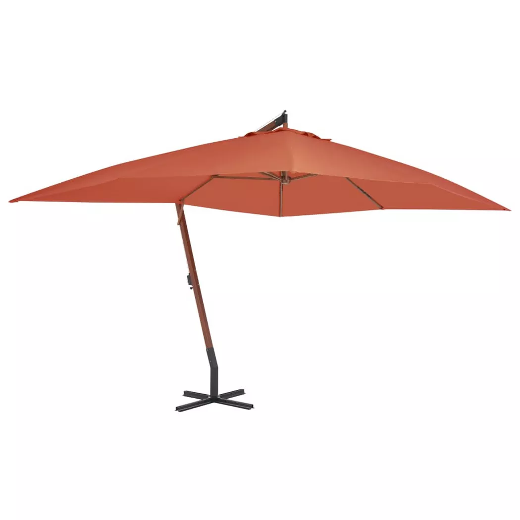 VidaXL - Parasol de jardin en porte-à-faux, One Size, Marron