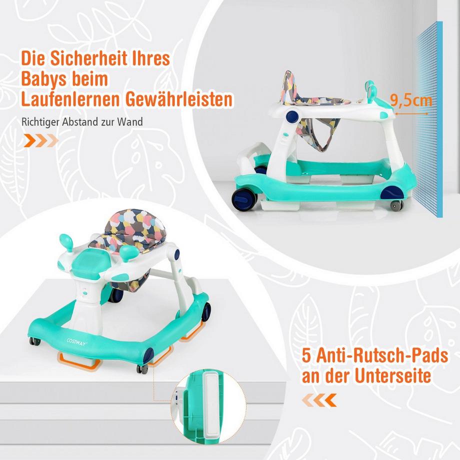 Northix  Girello pieghevole 2 in 1 verde 