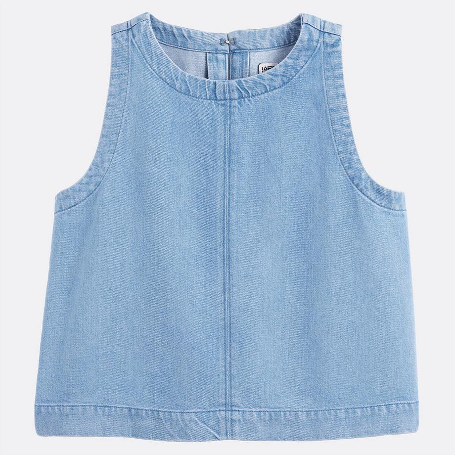 La Redoute Collections Ärmelloses Denim Rundhals Top  