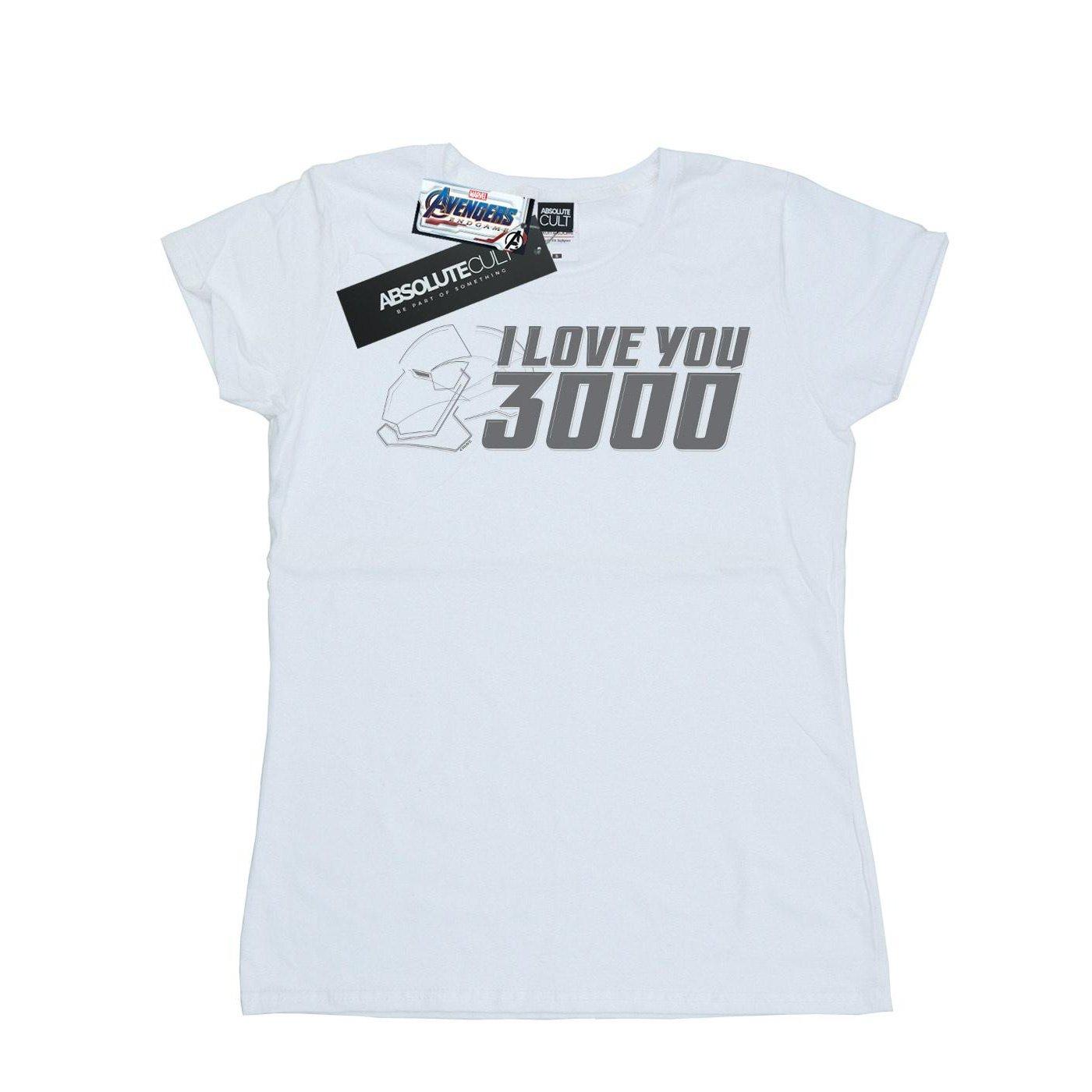 Image of Avengers Endgame I Love You 3000 Helmet Tshirt Damen Weiss XL