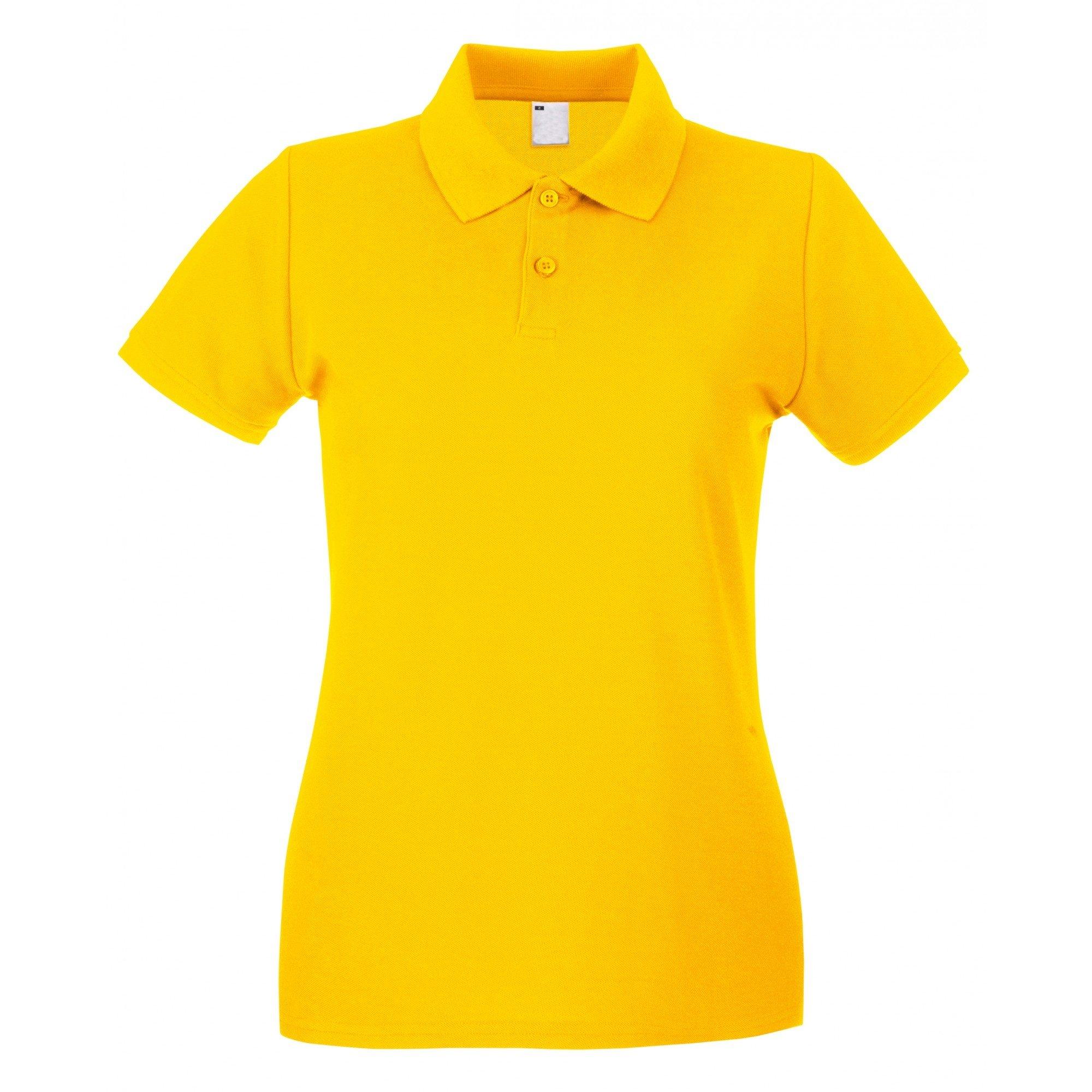 Image of Poloshirt, Figurbetont, Kurzärmlig Damen Gold XS