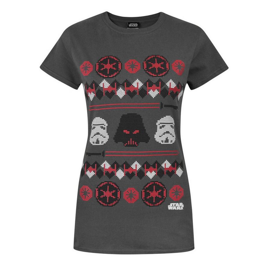 STAR WARS Darth Vader Fair Isle T-Shirt de Noël  
