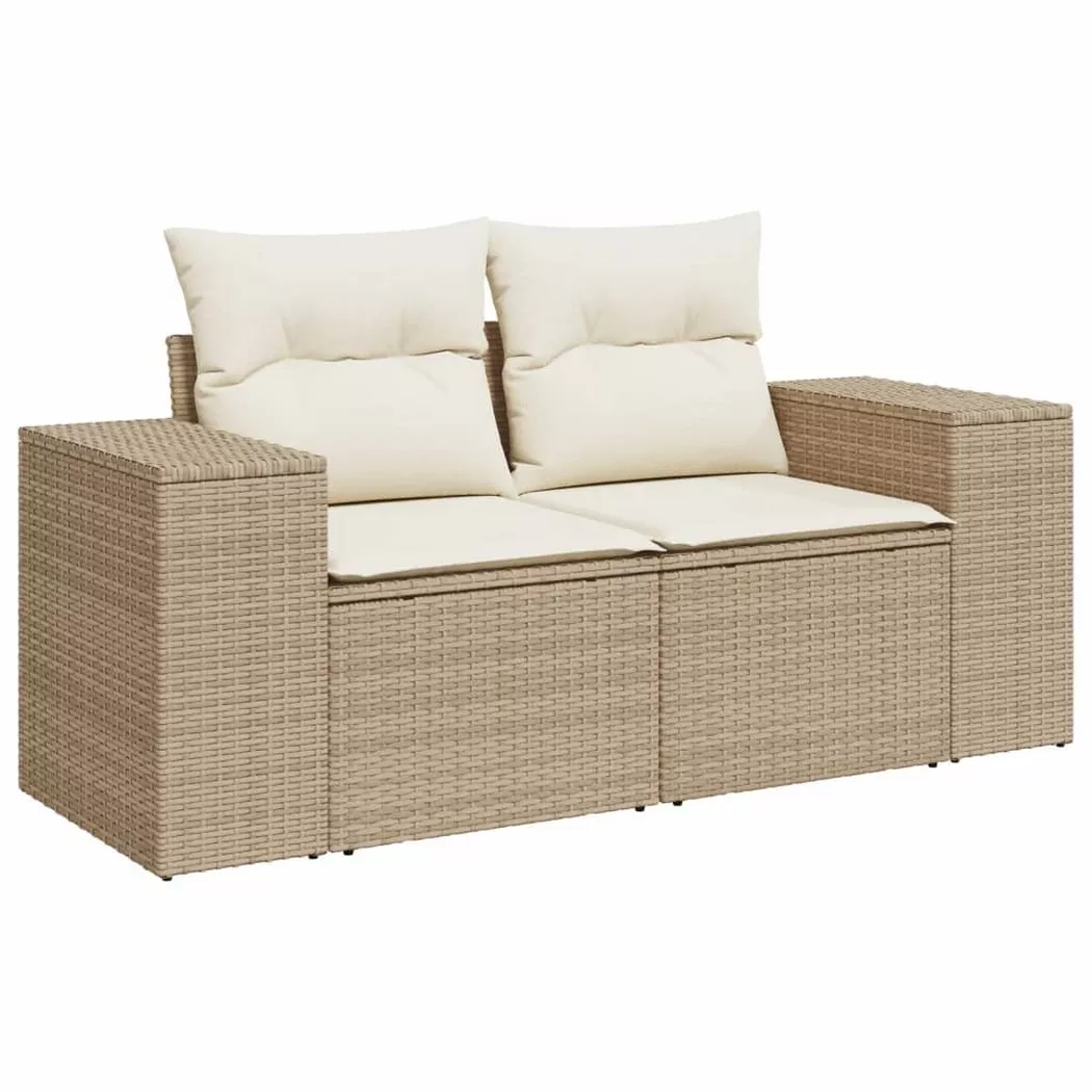 VidaXL - Gartensofa poly-rattan, One Size, Beige