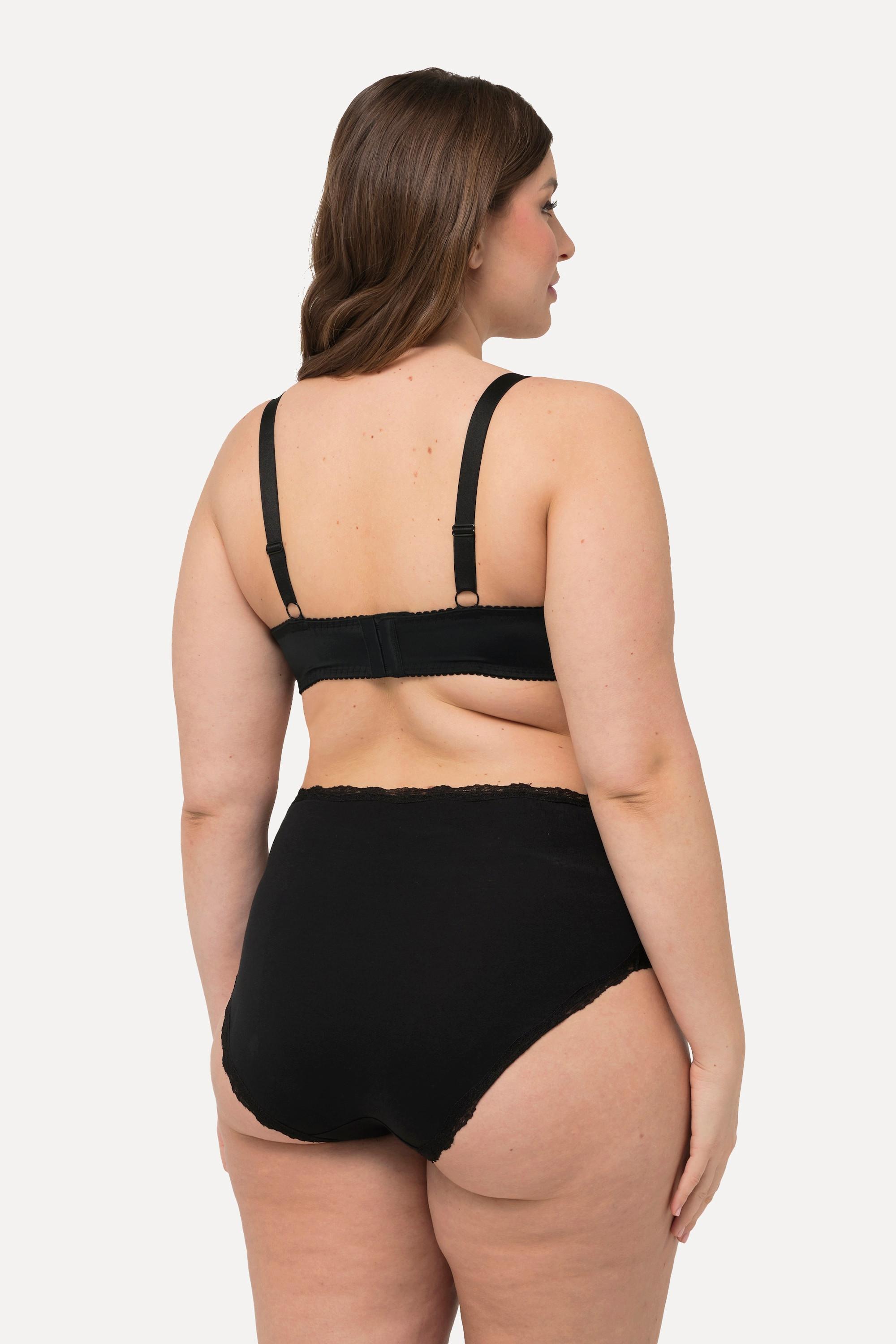 Ulla Popken Reggiseno Balconcino Coppe Morbide Ferretto Pizzo  