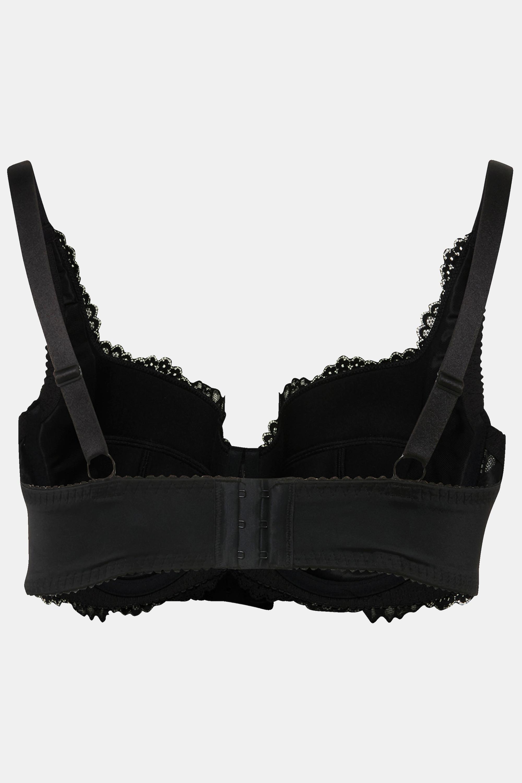 Ulla Popken Reggiseno Balconcino Coppe Morbide Ferretto Pizzo  