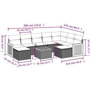 VidaXL Garten sofagarnitur poly-rattan  