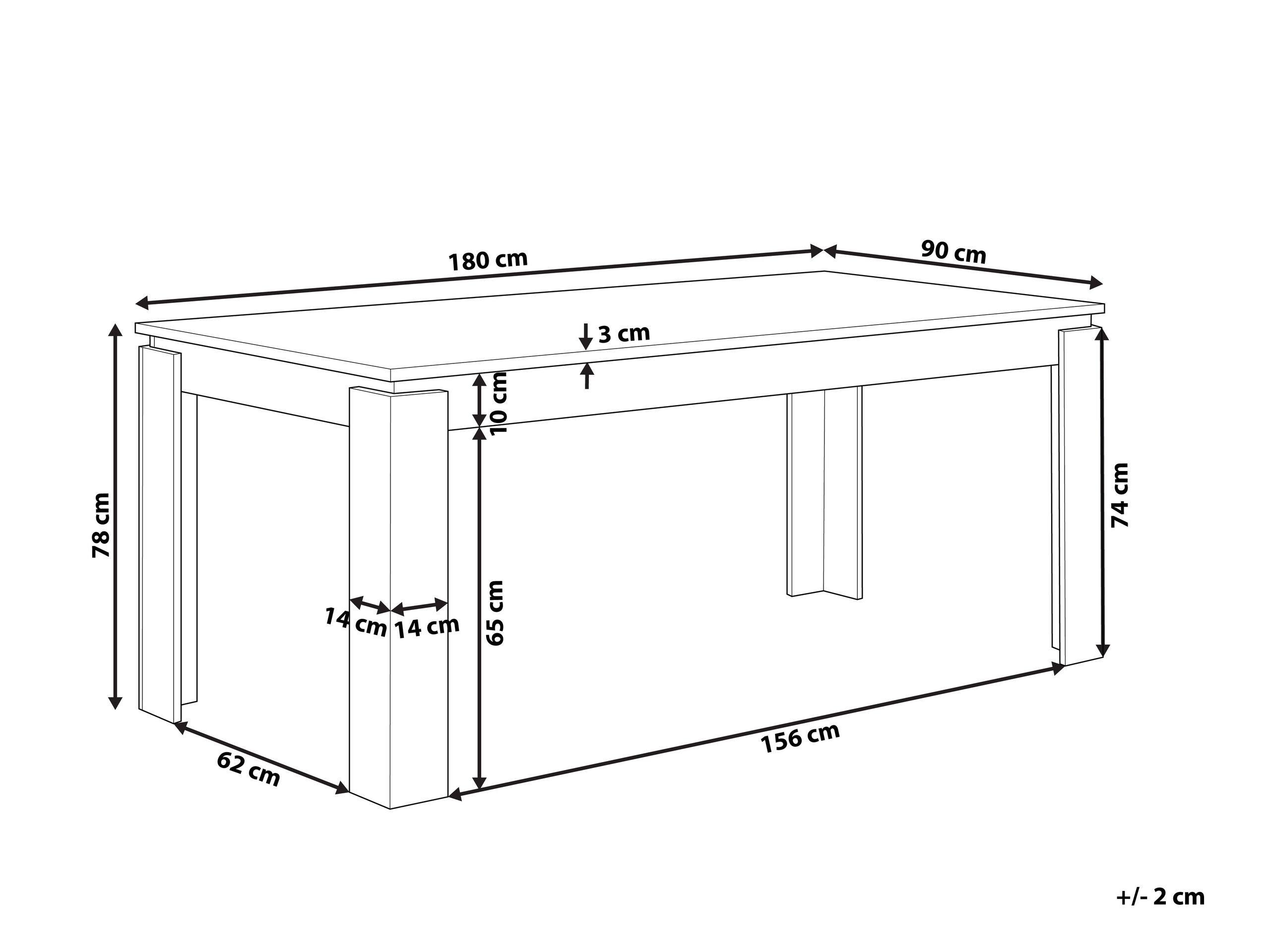 Beliani Table de repas en MDF Traditionnel VITON  