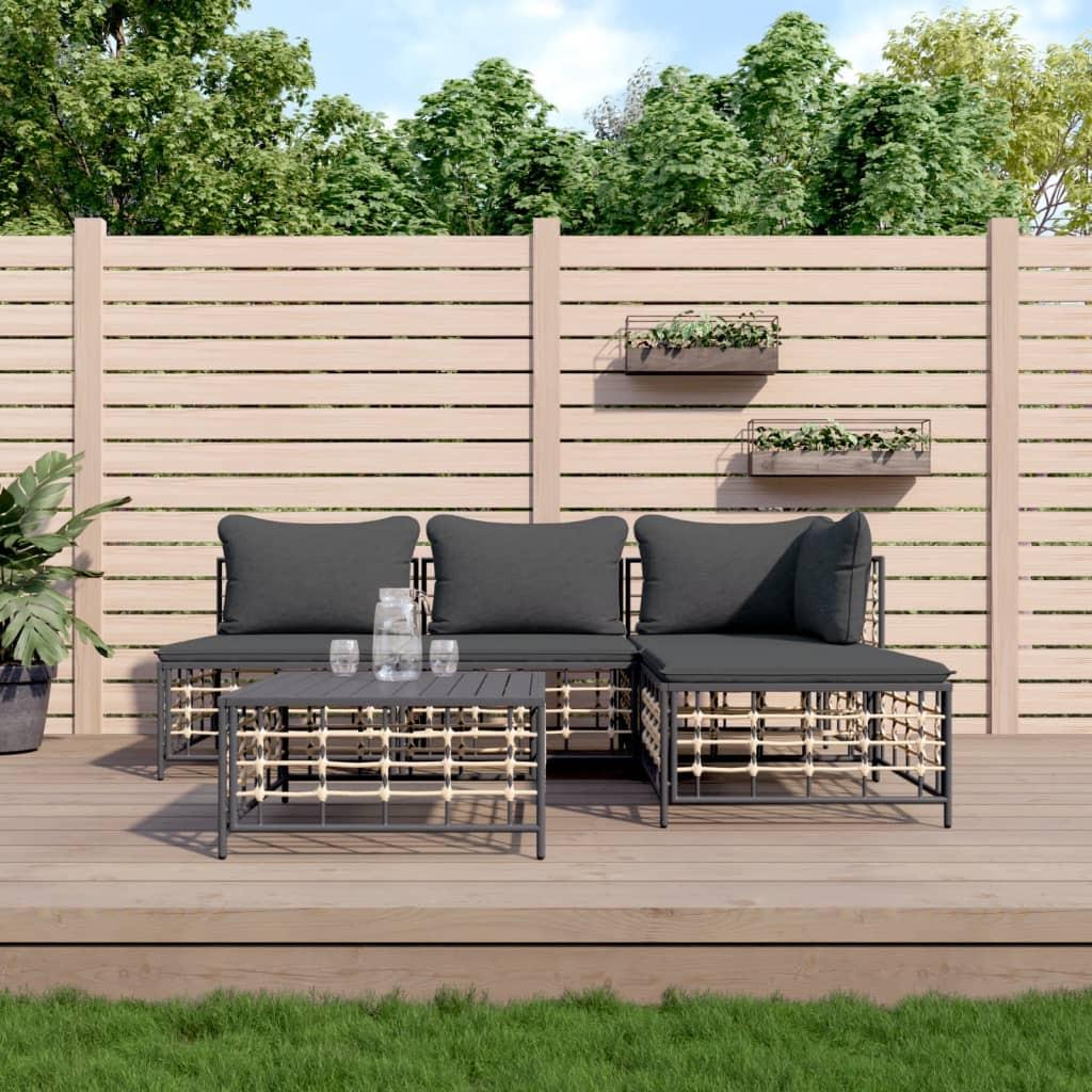 VidaXL set mobili da giardino Polirattan  