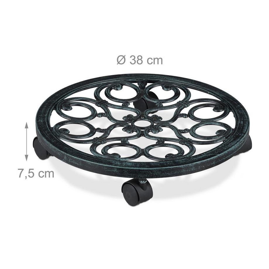 B2X Runder Rollteller für Topfpflanzen  