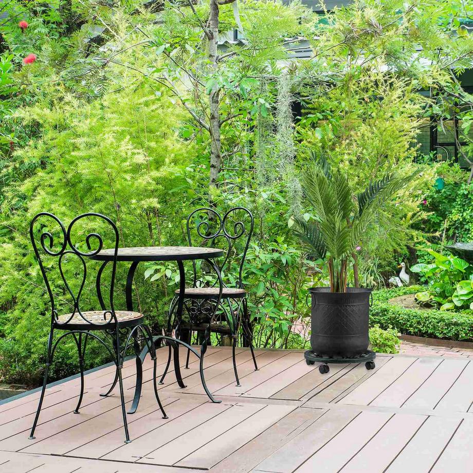 B2X Runder Rollteller für Topfpflanzen  