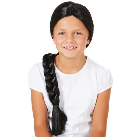 Tectake  Perruque pour enfant longue tresse 