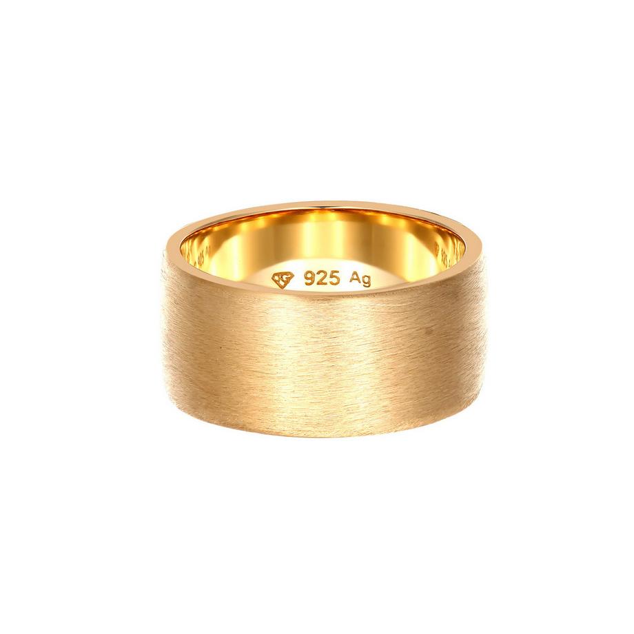 Elli  Bague Femmes Bande Large Mat Brossé Basique 